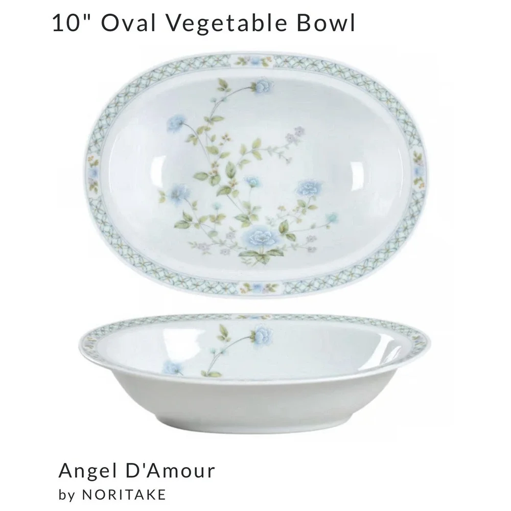 Rare Vintage Noritake Ireland ANGEL D'AMOUR # 2769 Oval Serving Bowl 10